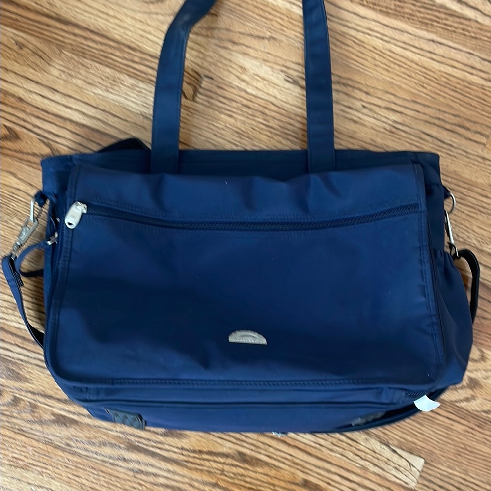 Blue Travel Duffel Diaper Bag with Durable Fabric and Sturdy Straps